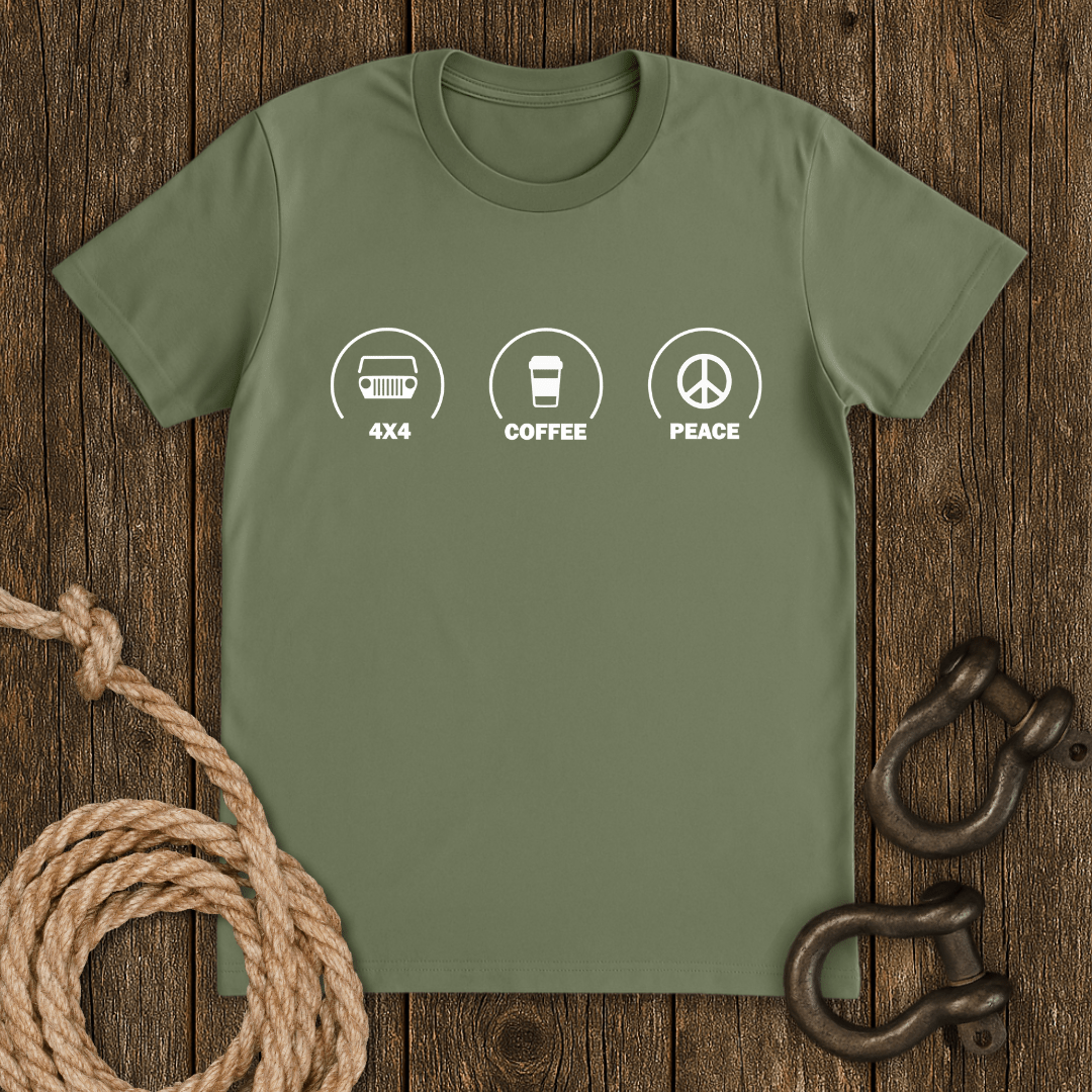 4X4 Coffee Peace T-Shirt