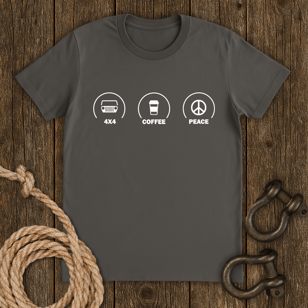 4X4 Coffee Peace T-Shirt