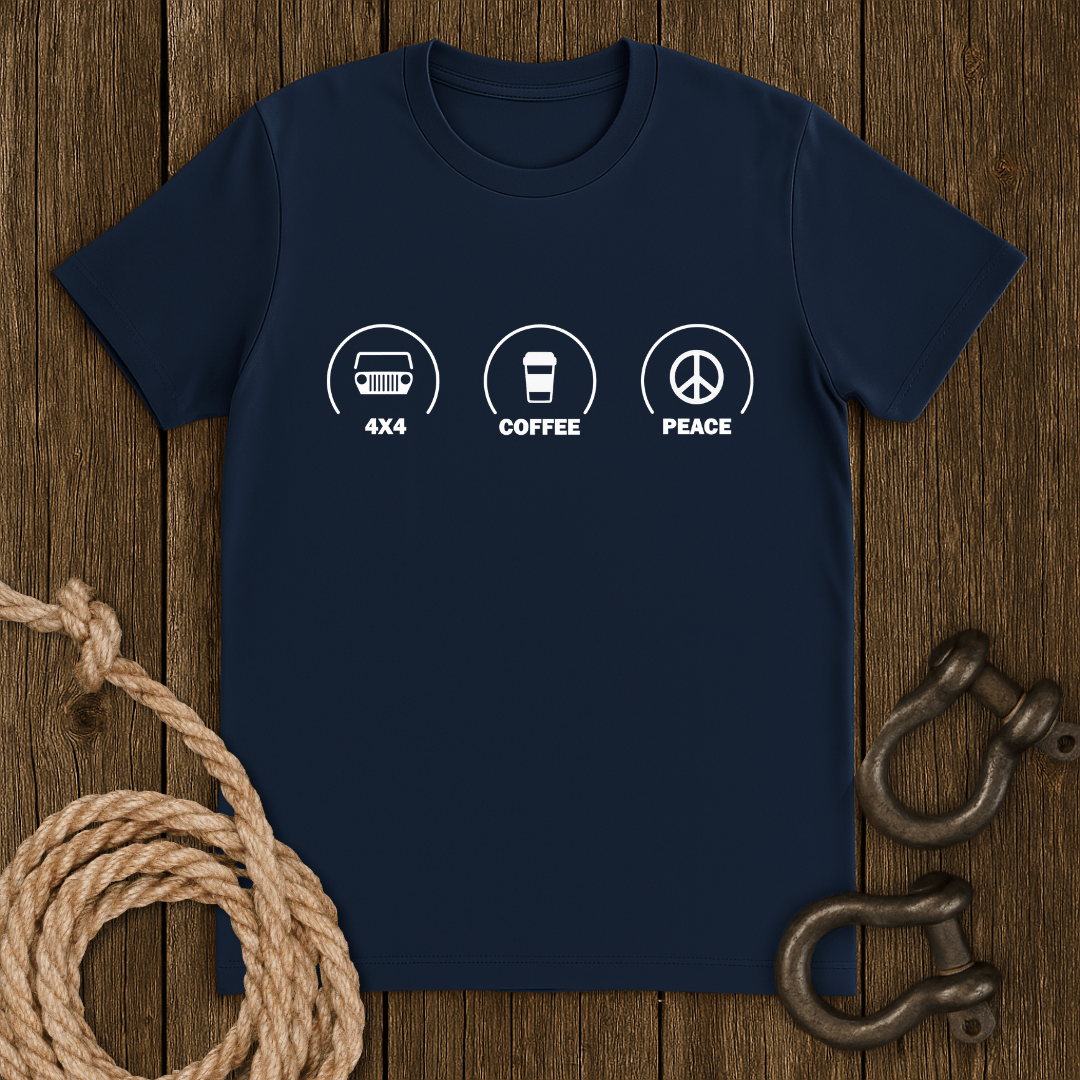 4X4 Coffee Peace T-Shirt