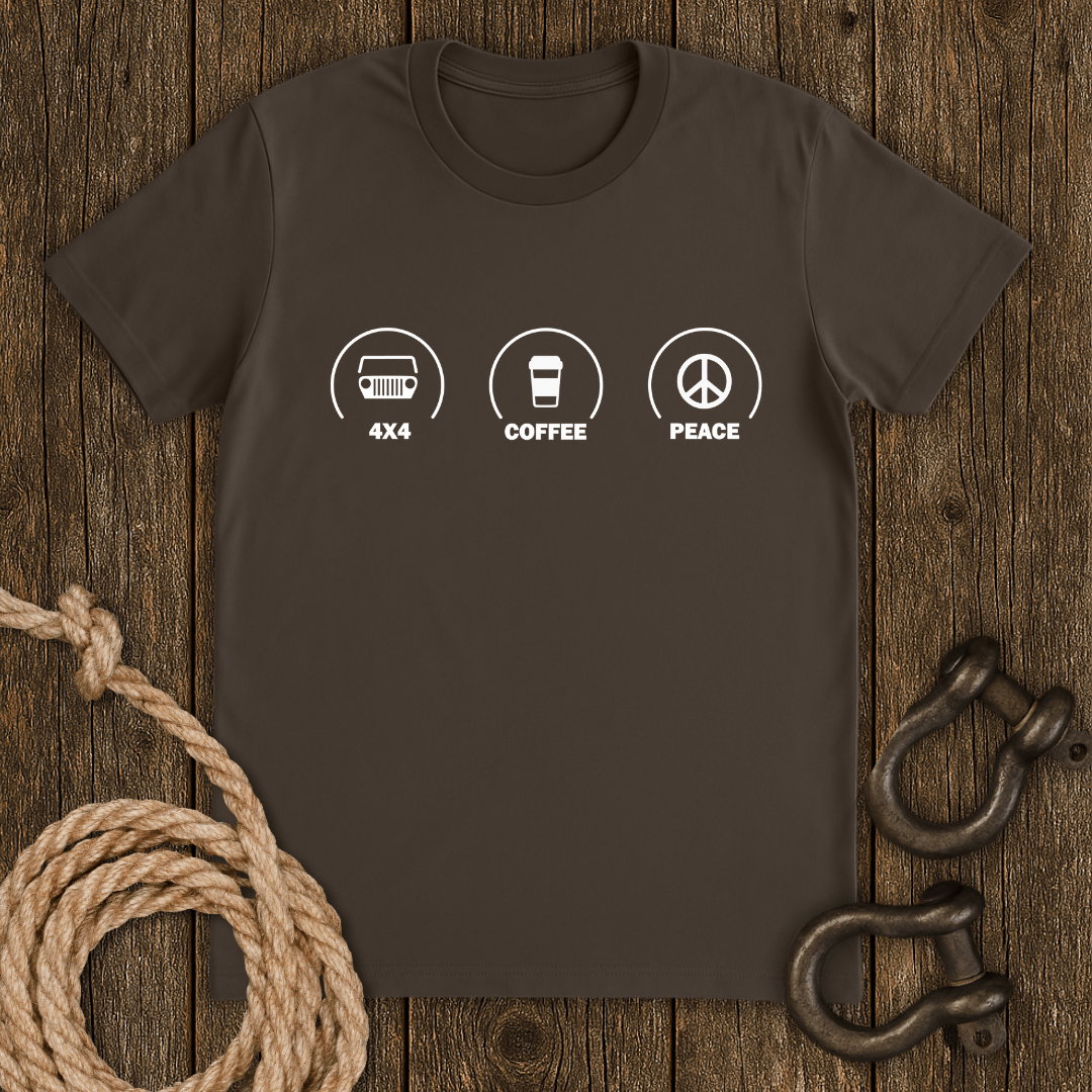4X4 Coffee Peace T-Shirt